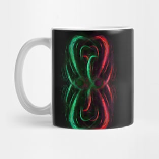 Green and red abstract Mug